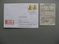 GERMANY BRD, R-cover FDC 1989, horizontal pair bronze jug, spec. canc.
