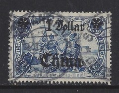 Germany 1907 offices in CHINA 1 Dollar issue used SCHANGHAI, $ 82.00
