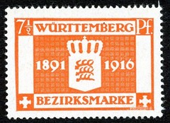 Stamp Wurttemberg, Scott # O36 Mint LH