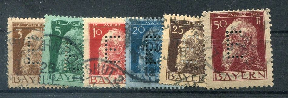 Bayern DIENST 6/11 Stamped Set, 30EUR Face Value (y75704)