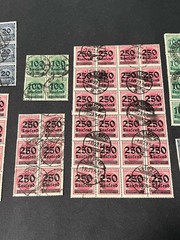 Germany 1923 Inflation Stamps Lot 88 Used Blocks & Multiples Deutsches Reich