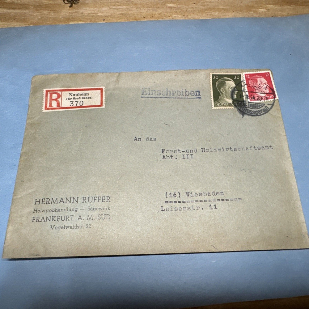 German Registered Cover Letter Used ( File 21)