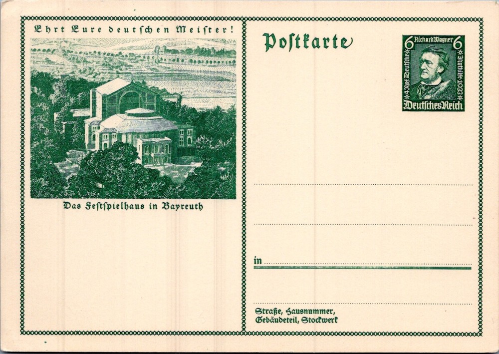 GERMANY 1933 SEMI-POSTAL COMM CACHET STATIONERY POSTCARD UNUSED