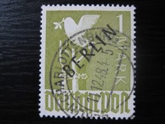 BERLIN GERMANY Mi. #17 used black overprint stamp (fake cancel)!