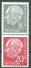Lot seals Zd S 49 Y II Heuss mint Michel €65.00