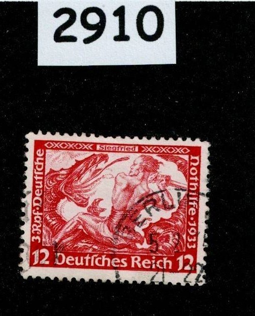 Stamp Sc B54 Richard Wagner Siegfried 1933 Third Reich era Germany #2610