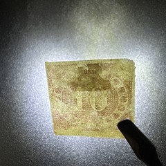1866 Germany Prussia 10 Sgr Scott #21 Rare Transparent Paper Antique Stamp