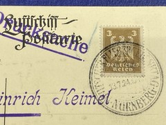 1924 GERMANY ZEPPELIN AIRMAIL NURNBERG BADEN BADEN POSTCARD
