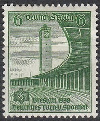 Stamp Germany Mi 665-8 Sc 486-9 3rd Reich Gymnastics Sports Breslau MNG