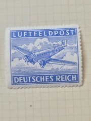 7 Vintage German Military Airmail Parcel Post Stamps Feldpost 1941 – 1950 WWII