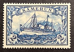 Travelstamps:Germany German Kamerun Stamps 2m Kaiser’s Yacht mint OG VLH UnWmk