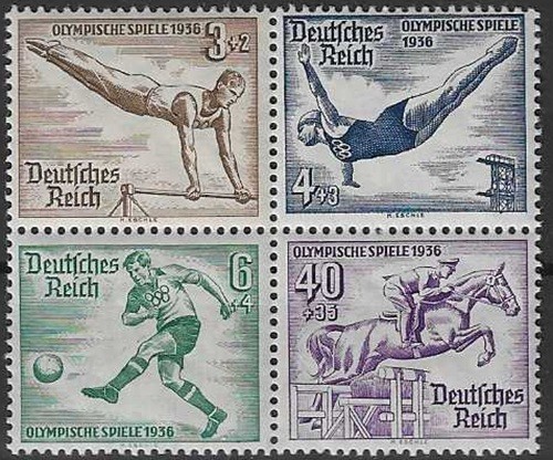 German Reich MiNr Single Stamps from Block 5 Mint Never Hinged
