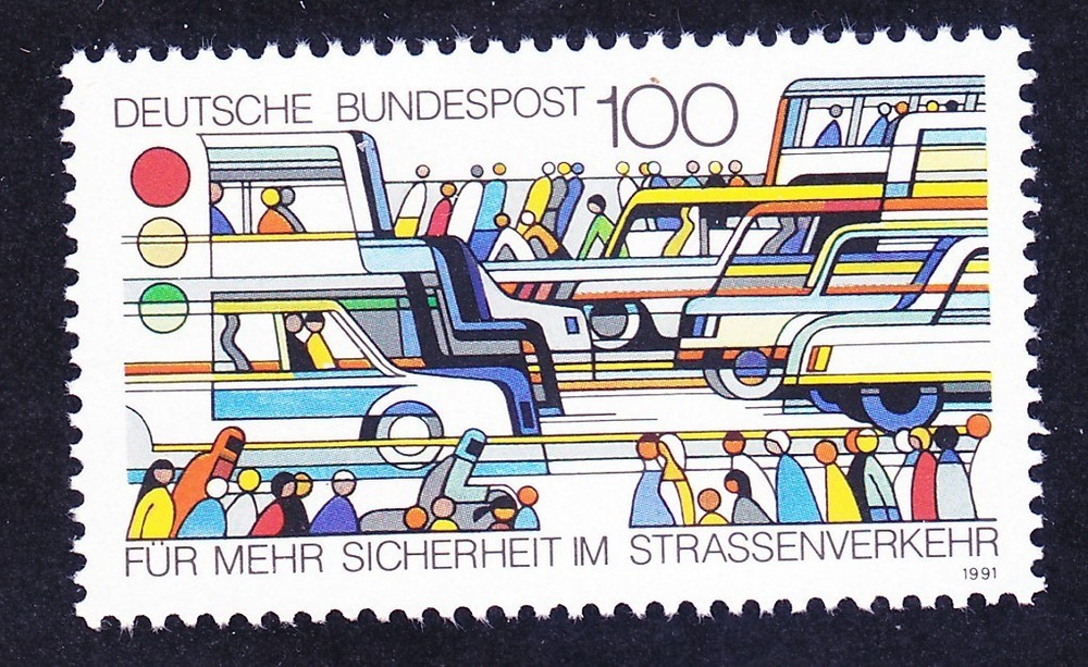 Germany 1678 MNH 1991 Traffic Safety Issue Very Fine