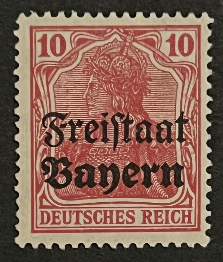 Travelstamps: Germany Bayern Overprint Stamps Sc#180 10pf Mint Watermarked MOGH
