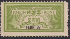 Stamp Germany Revenue WWII 3rd Reich NSZ National Newspaper 1938 Feb MNG