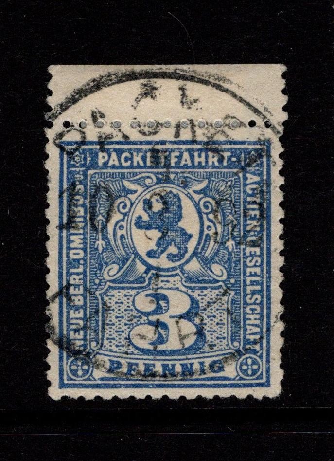 Germany Late 1890s 3p Berlin Private Post Used – S58635