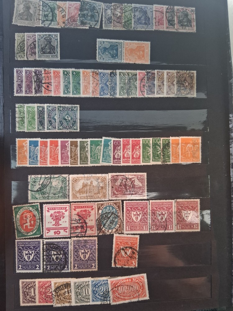 pre, during and post ww2 german stamps
