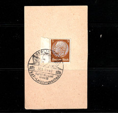 THIRD REICH 1941 ON PIECE VALUE WITH HISTORIC Pmk. HORST WESSEL- SCARCE ITEM.