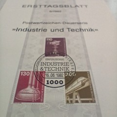 Lot of 13 German Ersttagsblatt 1982 First Day Issue Stamp Sheets VTG Philately