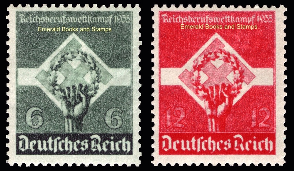EBS Germany 1935 – Reich Athletics Competition – Michel 571-572 – MNH** – cv $41