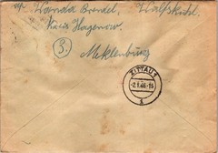 1945 Registered Cover Wittenburg Meckl to Zittau SBZ Provincial Stamps 30pf