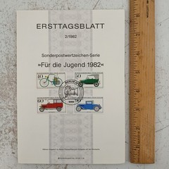 Lot of 13 German Ersttagsblatt 1982 First Day Issue Stamp Sheets VTG Philately