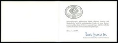 GERMANY MINISTER CARD 1976 RARE!! ARCHEOLOGY ART BRONZE CAR GOLDEN RING ib60
