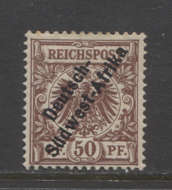 Germany colonies 1897 South West Africa early 50 Pf. issue with op mint*, $ 336.