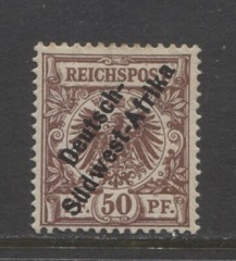 Germany colonies 1897 South West Africa early 50 Pf. issue with op mint*, $ 336.