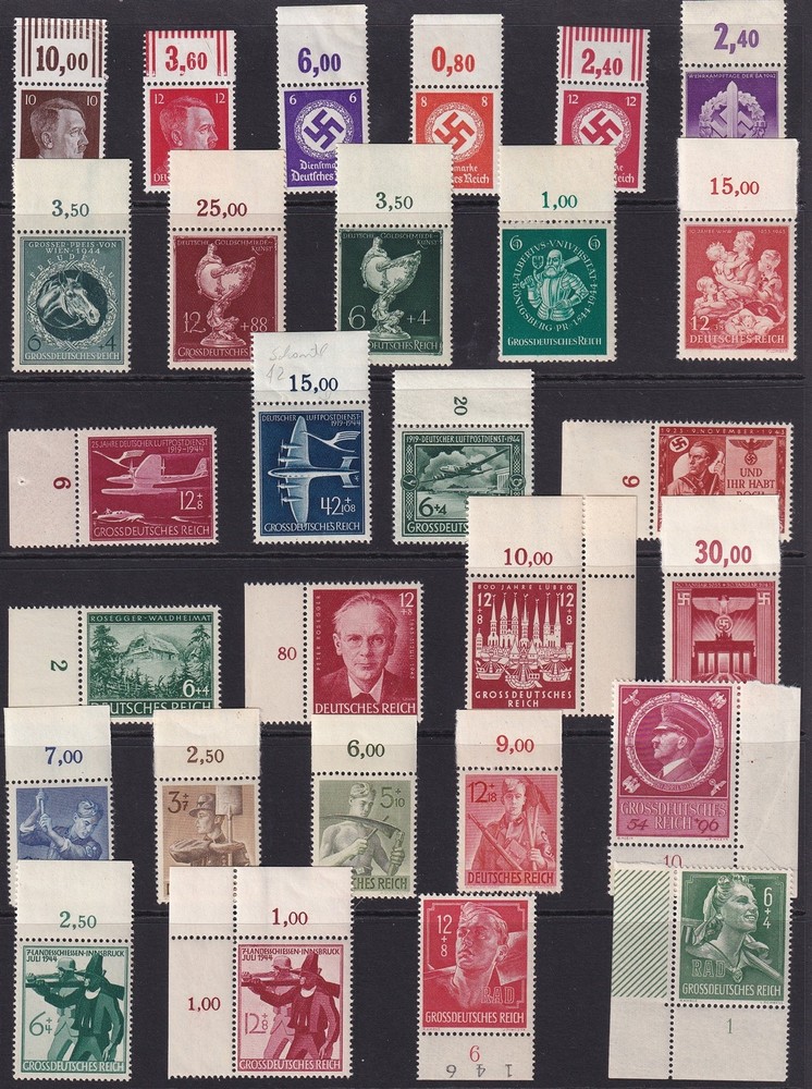 Lot Stamp Germany WWII 3rd Reich Hitler Airplanes Horse Innsbruck Choice MNH