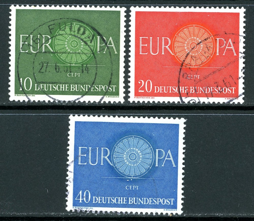 Stamps Germany, Scott # 818-820 used, complete set