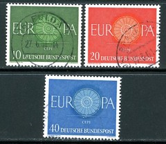 Stamps Germany, Scott # 818-820 used, complete set