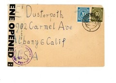 Germany Cover Scott # 543, 547 – Censor Cover – 1/13/23 (24-Coll)