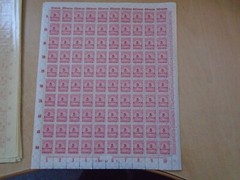 Germany – SG319 5M DM 1923 carmine. 10 x complete sheets of 100 stamps. MNH.