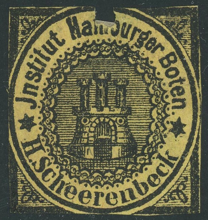 Hamburg Private Local Post Delivery Service Shipping Postage Label Germany
