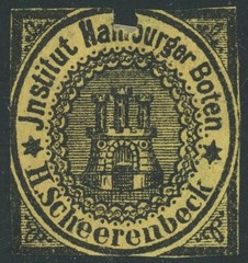 Hamburg Private Local Post Delivery Service Shipping Postage Label Germany