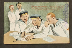 WW1 WWI Imperial German KRIEGSMARINE MARINE FELDPOST postcard sailors 1916