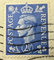 Vtg Postage Stamp Cover Envelope Great Britain Edmund Dulac 2p Blue 1950