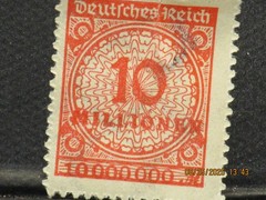The listing is for:(1)1923 10 Million German Hyperinflation Stamp-LH-See Photos