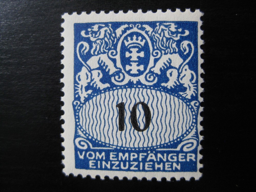 DANZIG GDANSK Mi. #43XII mint stamp w/ plate flaw! CV $–.–