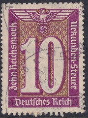 Stamp Germany Revenue WWII Fascism War War Era KDF Urkunden Selection U 1