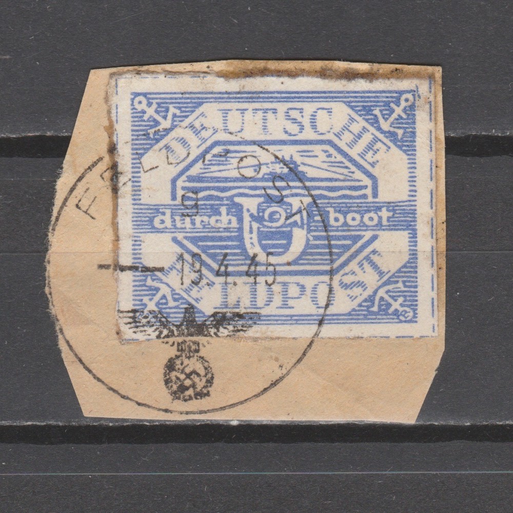 Germany 1944 Mi 13 Hela Feldpost U-boat on piece