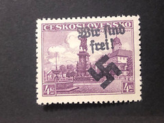 SUDETENLAND WWII-GERMAN OCC. Local ovpt (OSTRAU) 4 Kc. MNH /s1 #126