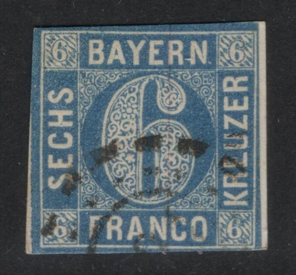 Bavaria Stationery Cutout similar to Scott 11 – Used – Unknown CV