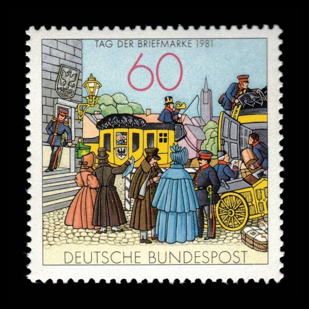 Germany, Scott 1361, People by Mail coach, 1981, MNH, 112188