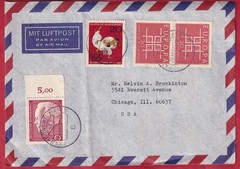 Germany 1964 cover R Esders Frankfurt/Main to Melvin A Brockinton Chicago IL