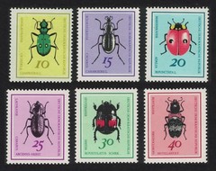 GDR Useful Beetles 6v 1968 MNH SG#E1132-E1137 MI#1411-1416