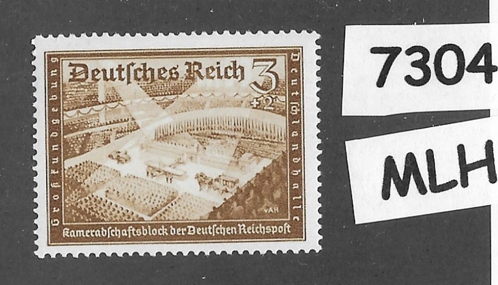 #7304 MLH stamp B148 / 1939 / Germany Postal employees Hitlers‘ Culture fund