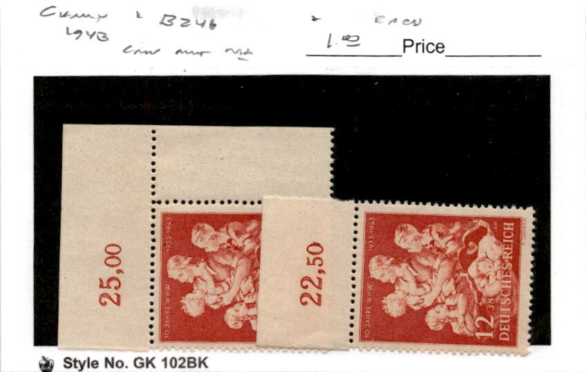 Germany, Postage Stamp, #B246 Mint NH (2 Ea), 1943 Mother Children (AB)