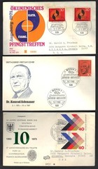 GERMANY 1970s COLL OF 19 FDC ALL DIFF W/CACHETS ADD ADDRESSED TO US DESTINATIONS
